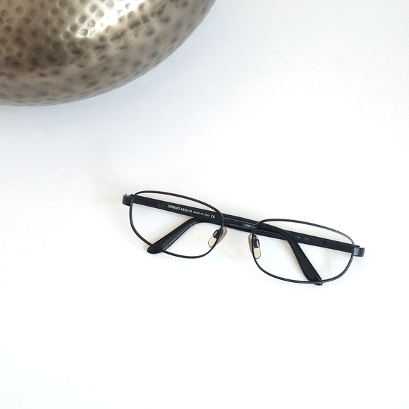 Vintage Giorgio Armani Semi Gloss/ Matte Black Eye Glass Frames 1511 706 130 - Picture 9 of 14